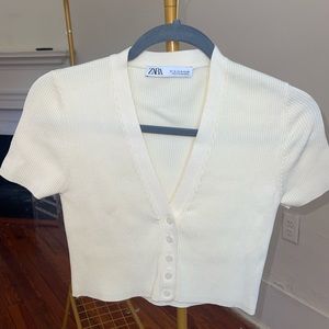 Zara Yellow knit Crop top